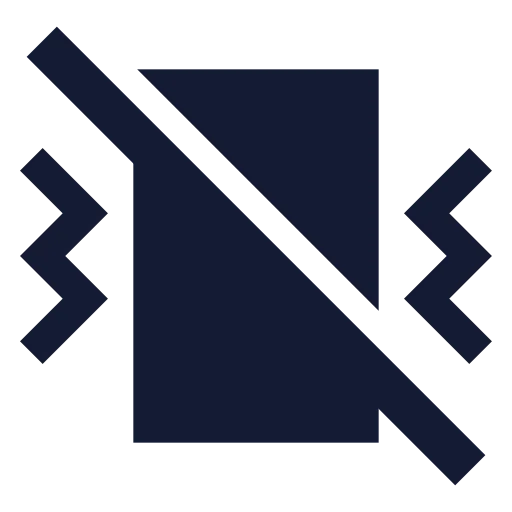 Vibrate Off Icon in Solid Sharp style