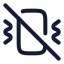 Vibrateoff icon with stroke rounded style