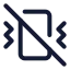 Vibrateoff icon with stroke standard style