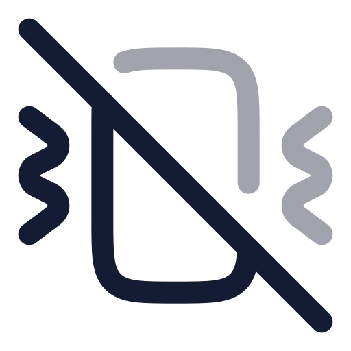 Vibrate Off Icon in Twotone Rounded style