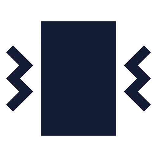 Vibrate Icon in Solid Sharp style