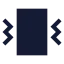 Vibrate icon with solid sharp style