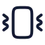 Vibrate icon with stroke rounded style