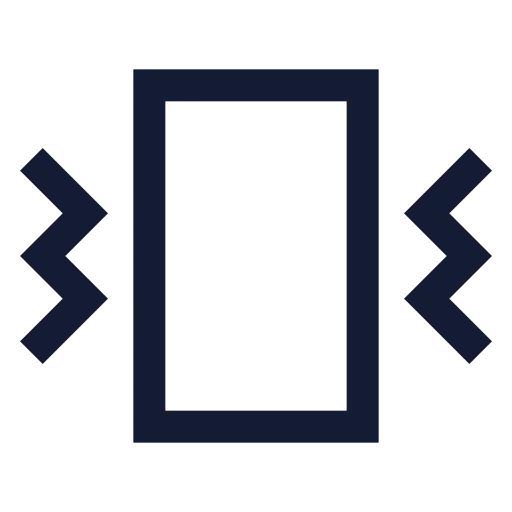 Vibrate Icon in Stroke Sharp style