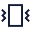 Vibrate icon with stroke sharp style