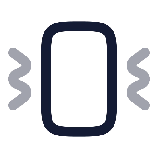 Vibrate Icon in Twotone Rounded style