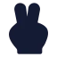 Victoryfinger icon with solid standard style