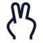 Victoryfinger icon with stroke sharp style