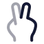 Victoryfinger icon with twotone rounded style