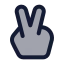 Victoryfinger icon with duotone standard style