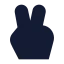 Victoryfinger icon with solid sharp style