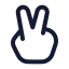 Victoryfinger icon with stroke rounded style
