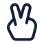 Victoryfinger icon with stroke standard style