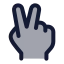 Victoryfinger icon with duotone standard style