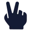 Victoryfinger icon with solid standard style