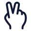 Victoryfinger icon with stroke rounded style