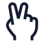 Victoryfinger icon with stroke sharp style