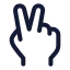Victoryfinger icon with stroke standard style