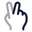 Victoryfinger icon with twotone rounded style