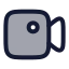 Video icon with duotone rounded style