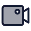 Video icon with duotone standard style