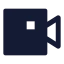 Video icon with solid sharp style
