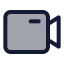 Video icon with duotone standard style