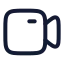 Video icon with stroke rounded style