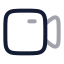 Video icon with twotone rounded style