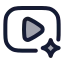 Videoai icon with duotone rounded style