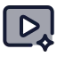 Videoai icon with duotone standard style