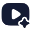 Videoai icon with solid rounded style
