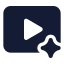 Videoai icon with solid standard style