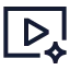 Videoai icon with stroke sharp style