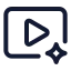 Videoai icon with stroke standard style