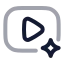 Videoai icon with twotone rounded style