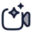 Videocameraai icon with duotone rounded style