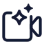 Videocameraai icon with stroke standard style