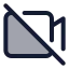 Videooff icon with duotone standard style