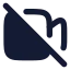 Videooff icon with solid rounded style