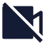 Videooff icon with solid sharp style