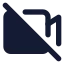 Videooff icon with solid standard style