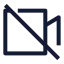 Videooff icon with stroke sharp style
