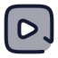 Videoreplay icon with duotone rounded style