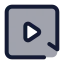Videoreplay icon with duotone standard style