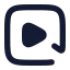 Videoreplay icon with solid rounded style