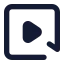 Videoreplay icon with solid standard style