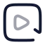 Videoreplay icon with twotone rounded style