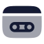 Videotape icon with bulk rounded style