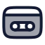 Videotape icon with duotone rounded style